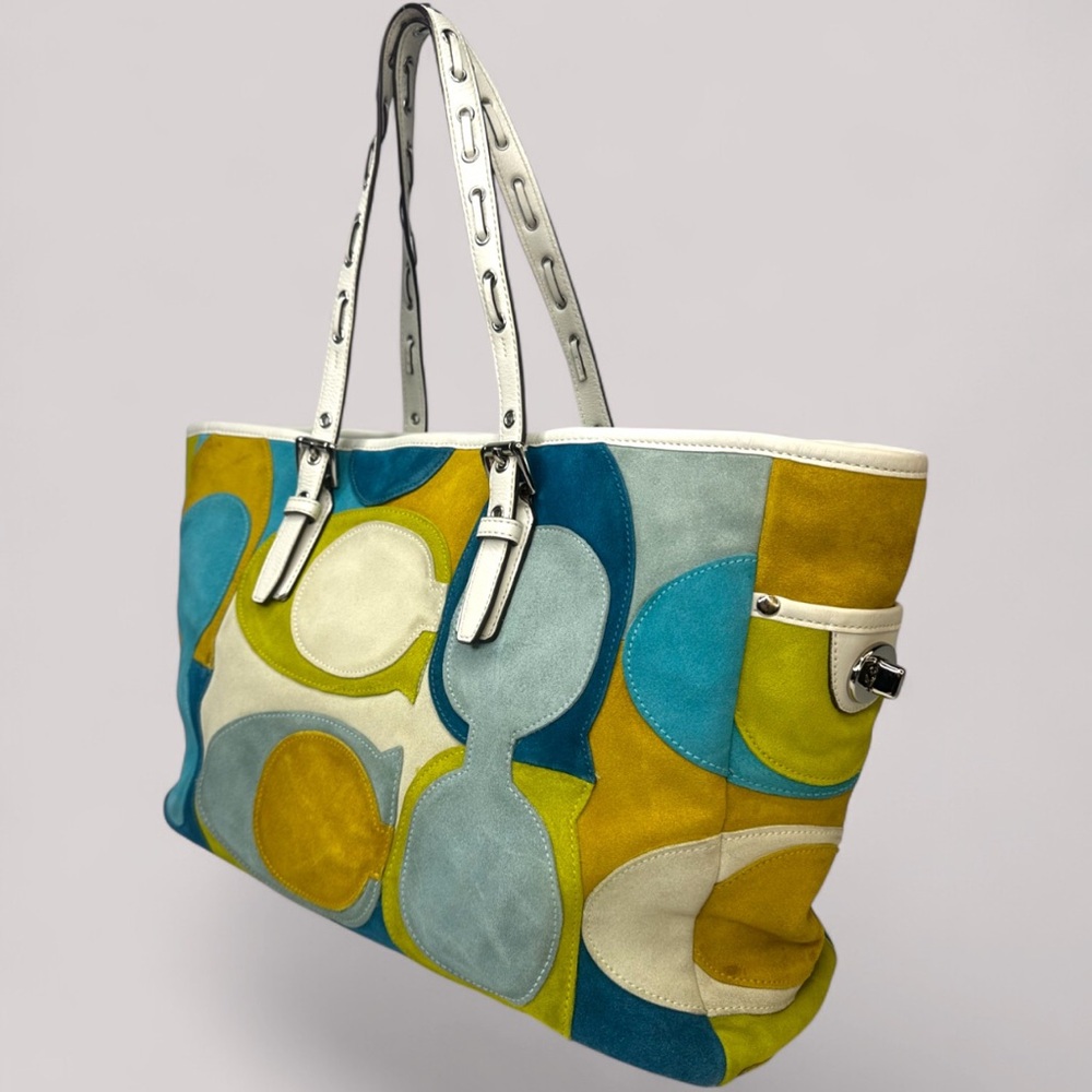 Coach Vintage Optic C Suede Tote